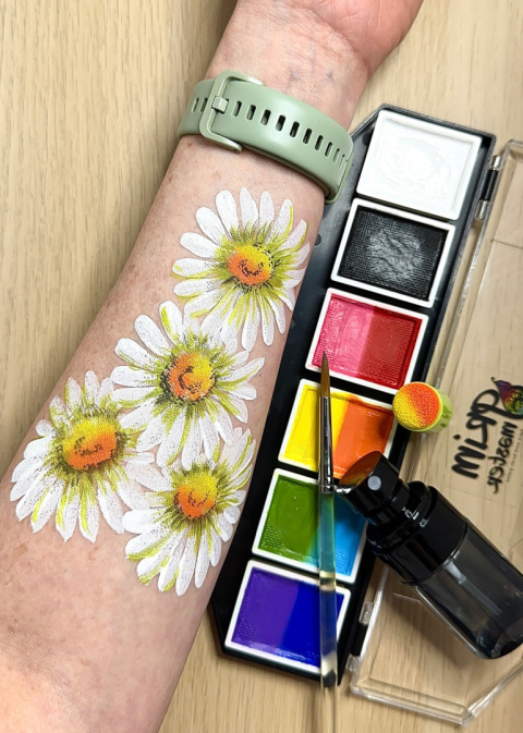 Paleta farb do malowania twarzy i ciała GrimMaster Basic Colors 6 x 10 g