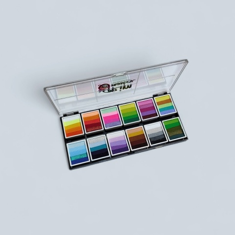 Paleta farb do malowania twarzy i ciała GrimMaster mix kolorów 12 x 10G Santorini