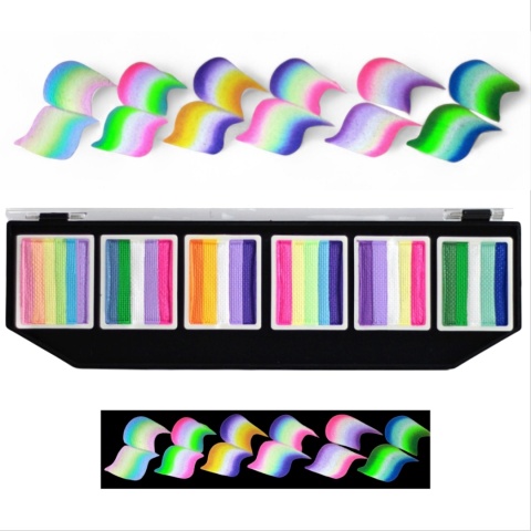 Paleta farb do malowania twarzy i ciała GrimMaster HAVANA 6 x 10g