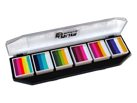 Paleta farb do malowania twarzy i ciała GrimMaster IBIZA mix 6 x 10g