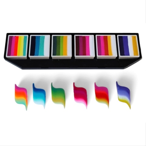 Paleta farb do malowania twarzy i ciała GrimMaster IBIZA mix 6 x 10g