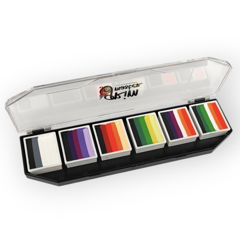 Paleta farb do malowania twarzy i ciała GrimMaster BANGKOK mix 6 x 10g