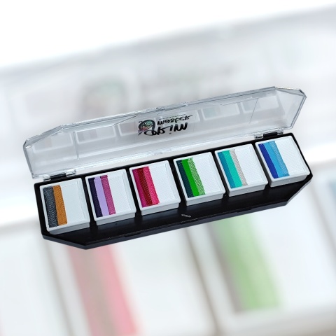 Paleta farb do malowania twarzy i ciała GrimMaster REYKJAVIK mix 6 x 10g