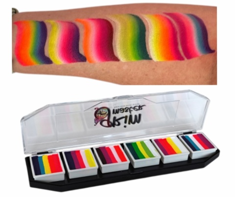 Paleta farb do malowania twarzy i ciała GrimMaster RIO MIX 6 x 10 g