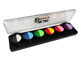 Paleta farb do malowania twarzy i ciała GrimMaster dwukolorowe 6 x 4g