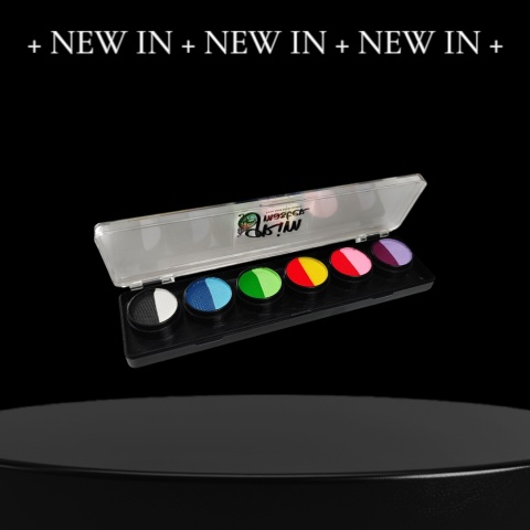 Paleta farb do malowania twarzy i ciała GrimMaster dwukolorowe 6 x 4g