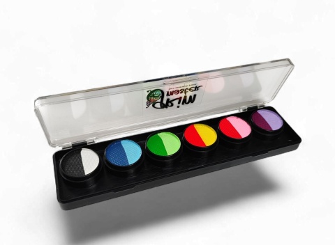 Paleta farb do malowania twarzy i ciała GrimMaster dwukolorowe 6 x 4g