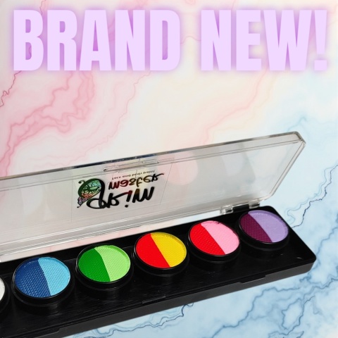 Paleta farb do malowania twarzy i ciała GrimMaster dwukolorowe 6 x 4g