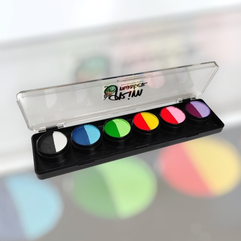 Paleta farb do malowania twarzy i ciała GrimMaster dwukolorowe 6 x 4g