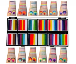 Paleta farb do malowania twarzy i ciała GrimMaster mix kolorów 12 x 10g