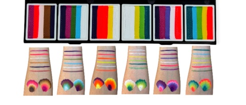 Paleta farb do malowania twarzy i ciała GrimMaster mix kolorów 12 x 10g