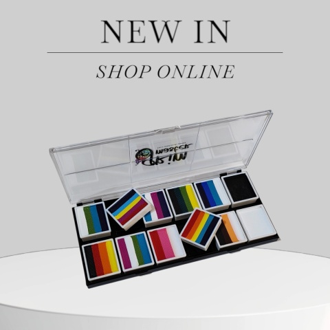 Paleta farb do malowania twarzy i ciała GrimMaster mix kolorów 12 x 10g