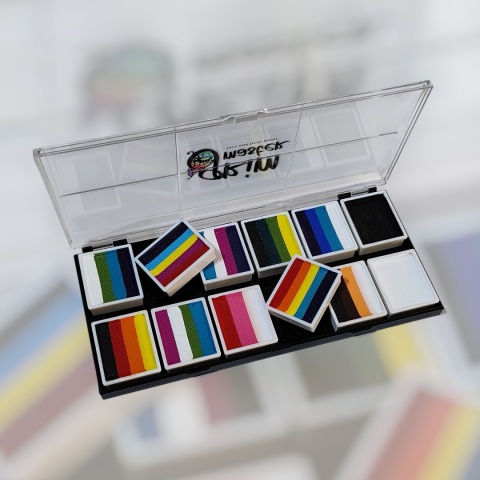 Paleta farb do malowania twarzy i ciała GrimMaster mix kolorów 12 x 10g