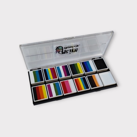 Paleta farb do malowania twarzy i ciała GrimMaster mix kolorów 12 x 10g
