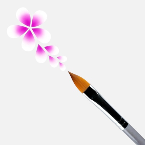 Pędzel do kwiatów syntetyczny GrimMaster Flora - Flat Pointy #6