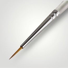 Pędzel do malowania twarzy i ciała okrągły cienki syntetyczny GrimMaster Leris #00