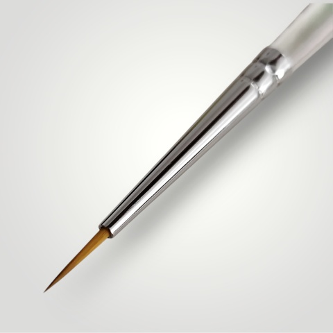 Pędzel do malowania twarzy i ciała okrągły cienki syntetyczny GrimMaster Leris #00