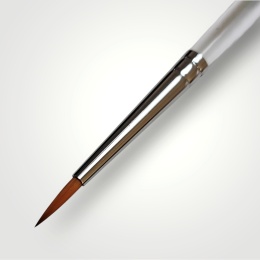 Pędzel do malowania twarzy i ciała okrągły cienki syntetyczny GrimMaster Leris #1