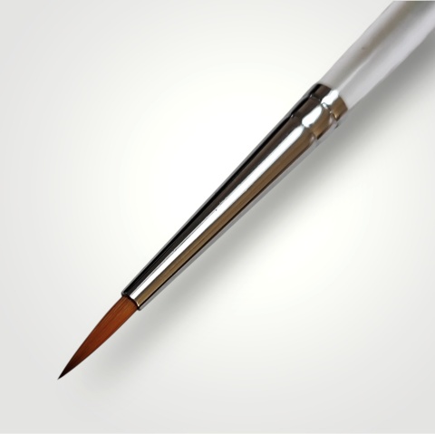 Pędzel do malowania twarzy i ciała okrągły cienki syntetyczny GrimMaster Leris #1