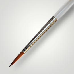 Pędzel do malowania twarzy i ciała okrągły cienki syntetyczny GrimMaster Leris #3