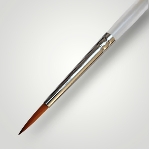 Pędzel do malowania twarzy i ciała okrągły cienki syntetyczny GrimMaster Leris #3