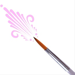 Pędzel do malowania twarzy i ciała okrągły cienki syntetyczny GrimMaster Leris #5