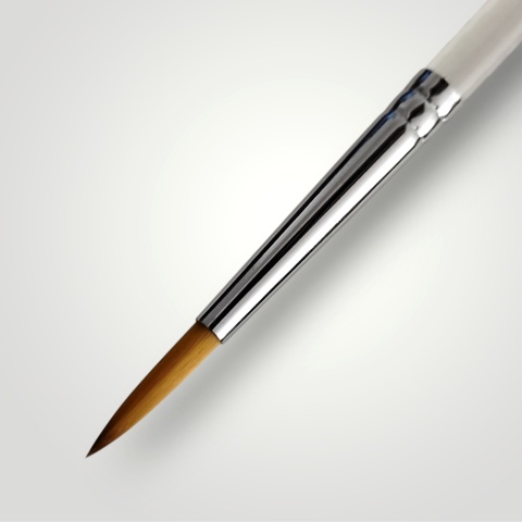 Pędzel do malowania twarzy i ciała okrągły cienki syntetyczny GrimMaster Leris #5