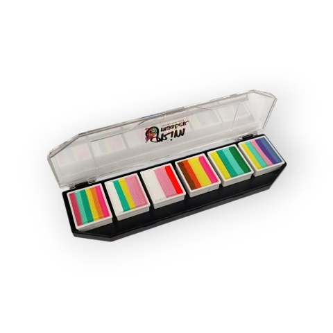 Paleta farb do malowania twarzy i ciała GrimMaster CASABLANCA mix 6 x 10g