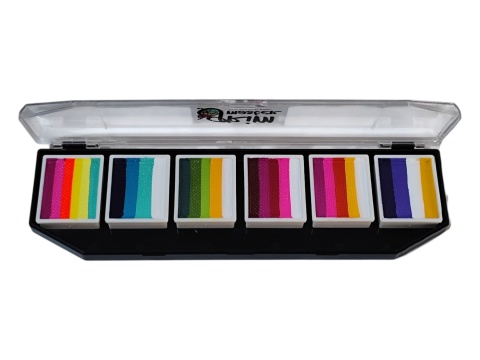 Paleta farb do malowania twarzy i ciała GrimMaster IBIZA mix 6 x 10g