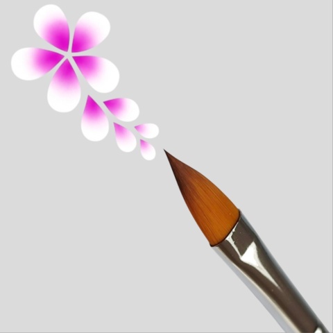 Pędzel do kwiatów syntetyczny GrimMaster Flora - Flat Pointy #4
