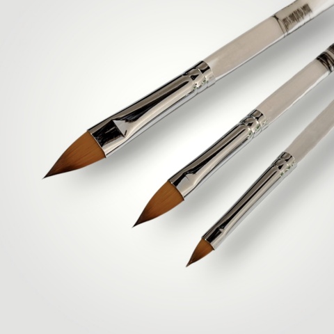 Zestaw pędzli do kwiatów GrimMaster Flora - Flat Pointy #2, #4, #6