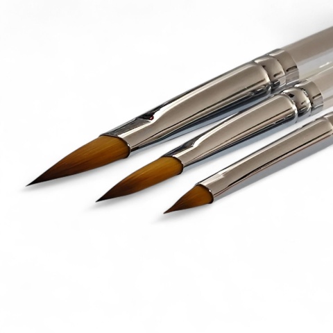 Zestaw pędzli do kwiatów GrimMaster Flora - Flat Pointy #2, #4, #6