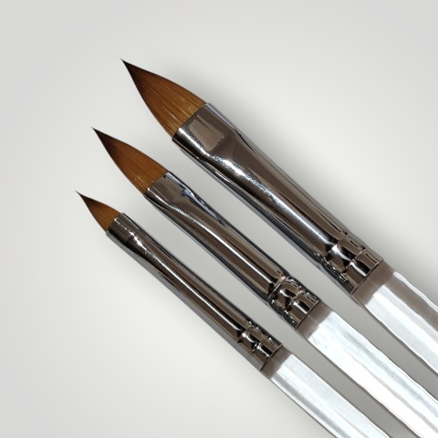 Zestaw pędzli do kwiatów GrimMaster Flora - Flat Pointy #2, #4, #6