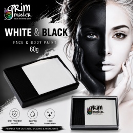 Farba do malowania twarzy ciała GrimMaster White&Black 60g