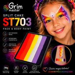 Farba do malowania twarzy i ciała GrimMaster 30 g Split Cake ST703