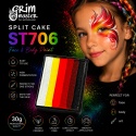 Farba do malowania twarzy i ciała GrimMaster 30 g Split Cake ST706