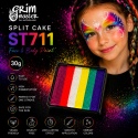 Farba do malowania twarzy i ciała GrimMaster 30 g Split Cake ST711
