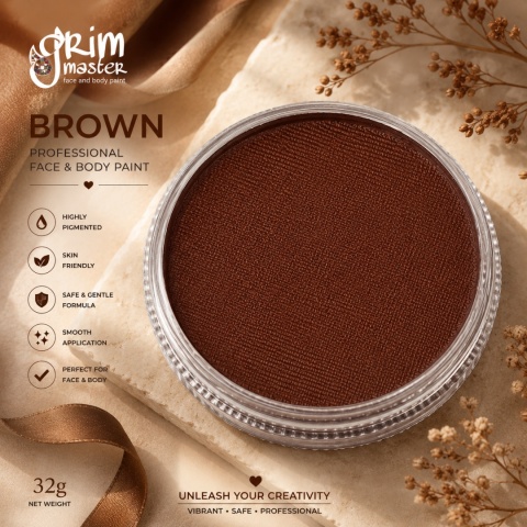 Farba do malowania twarzy i ciała GrimMaster BROWN 32g
