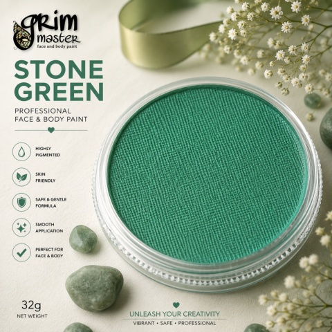 Farba do malowania twarzy i ciała GrimMaster STONE GREEN 32g