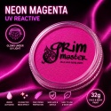 Farba do malowania twarzy i ciała GrimMaster UV NEON MAGENTA 32g