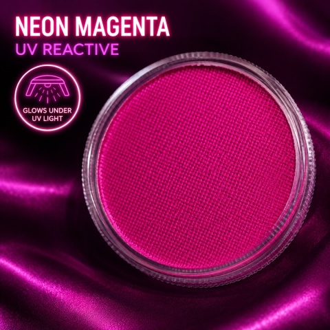 Farba do malowania twarzy i ciała GrimMaster UV NEON MAGENTA 32g