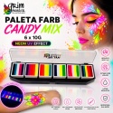 Paleta farb do malowania twarzy i ciała GrimMaster CANDY mix 6 x 10g
