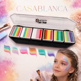 Paleta farb do malowania twarzy i ciała GrimMaster CASABLANCA mix 6 x 10g