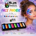 Paleta farb do malowania twarzy i ciała GrimMaster FACE PARADE mix 8 x 13g