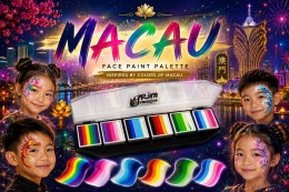Paleta farb do malowania twarzy i ciała GrimMaster MACAU mix 6 x 10g