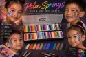 Paleta farb do malowania twarzy i ciała GrimMaster Palm Springs 12 x 10 g