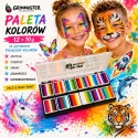 Paleta farb do malowania twarzy i ciała GrimMaster mix kolorów 12 x 10g