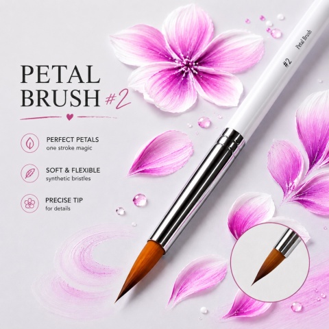 Pędzel płatkowy syntetyczny GrimMaster Petal Brush #2